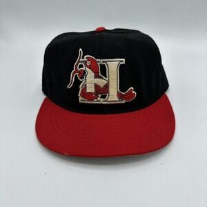 Vintage Hickory Crawdads Hat Mens Fitted Cap Baseball 7 3/8 90s MiLB